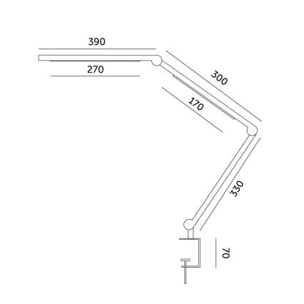 LED Ściemnialna lampa stołowa TENUIX FOLD LED/20W/230V 3000-6500K czarna