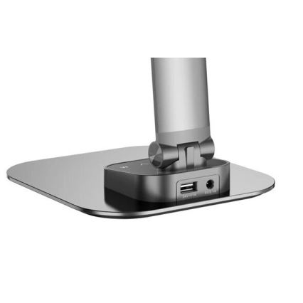 LED Ściemnialna lampa stołowa z USB LED/7,5W/230V 3000K/4000K/5500K antracyt