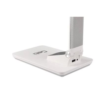 LED Ściemnialna lampa stołowa z USB LED/7W/230V 3000K/4000K/5500K biała