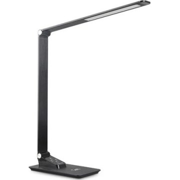 LED Ściemnialna lampa stołowa z USB LED/7W/230V 3000K/4000K/5500K czarna