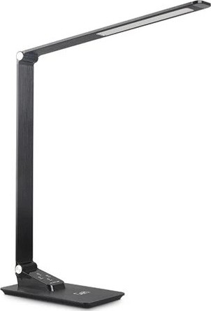 LED Ściemnialna lampa stołowa z USB LED/7W/230V 3000K/4000K/5500K czarna