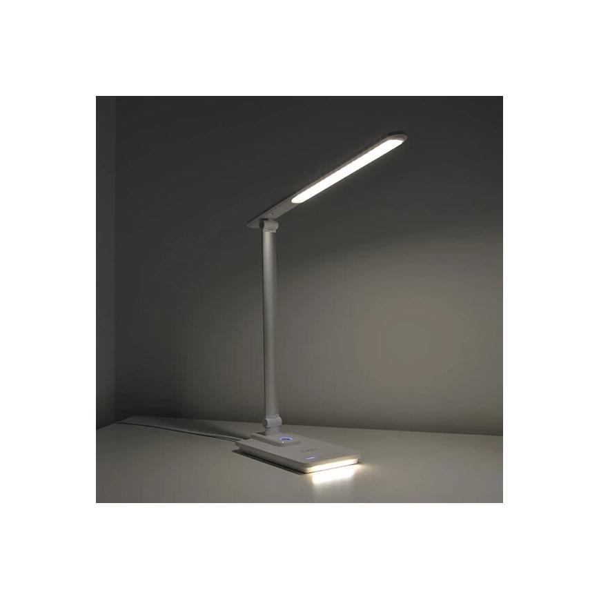 LED Ściemnialna lampa stołowa z USB LED/9W/230V 3000K/4000K/5500K biała
