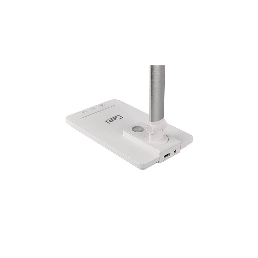 LED Ściemnialna lampa stołowa z USB LED/9W/230V 3000K/4000K/5500K biała