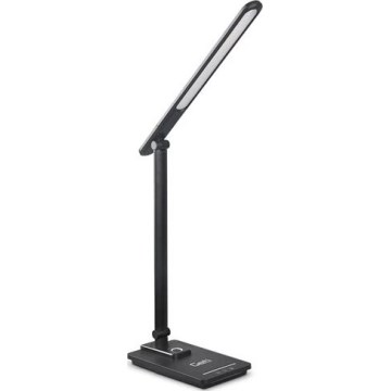 LED Ściemnialna lampa stołowa z USB LED/9W/230V 3000K/4000K/5500K czarna