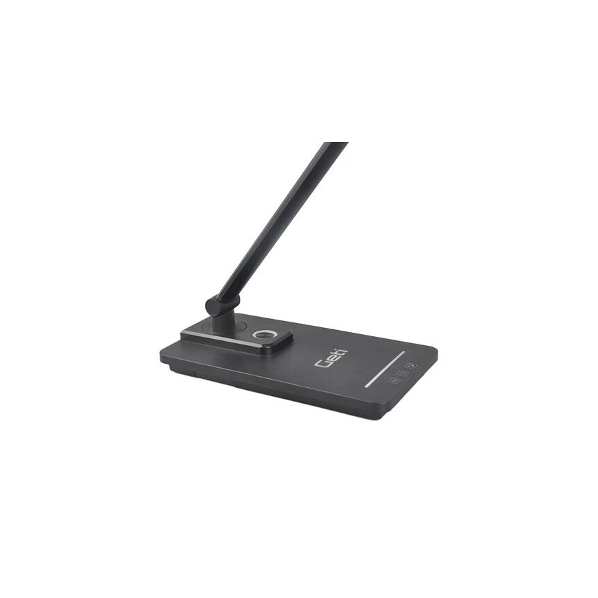 LED Ściemnialna lampa stołowa z USB LED/9W/230V 3000K/4000K/5500K czarna