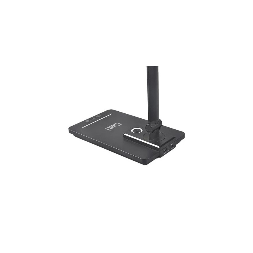 LED Ściemnialna lampa stołowa z USB LED/9W/230V 3000K/4000K/5500K czarna