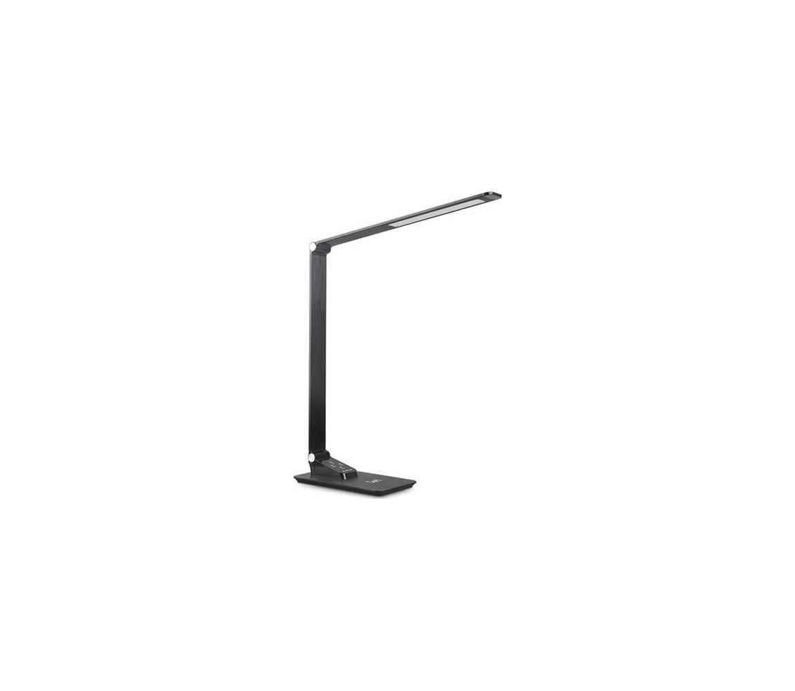 LED Ściemnialna lampa stołowa z USB LED/7W/230V 3000K/4000K/5500K czarna