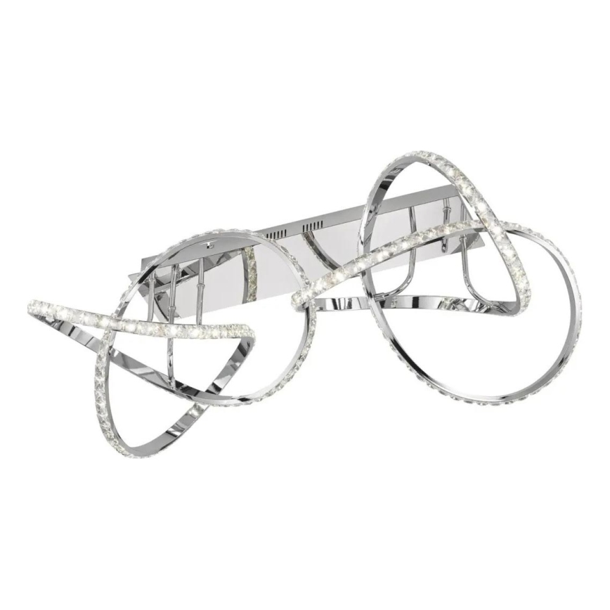 LED ściemnialna lampa sufitowa ABRO LED/49W/230V błyszczący chrom