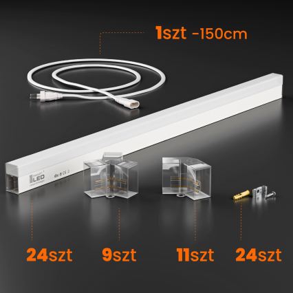 Ściemnialna lampa sufitowa LED HEXAGON LED/240W/85-265V 5000K 298x209 cm CRI 90 IP54 biała