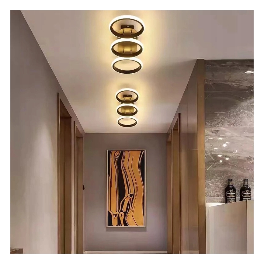 Ściemnialna oprawa sufitowa LED 30W/230V 3000-6500K czarna Wi-Fi Tuya + pilot zdalnego sterowania