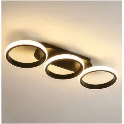 Ściemnialna oprawa sufitowa LED 30W/230V 3000-6500K czarna Wi-Fi Tuya + pilot zdalnego sterowania