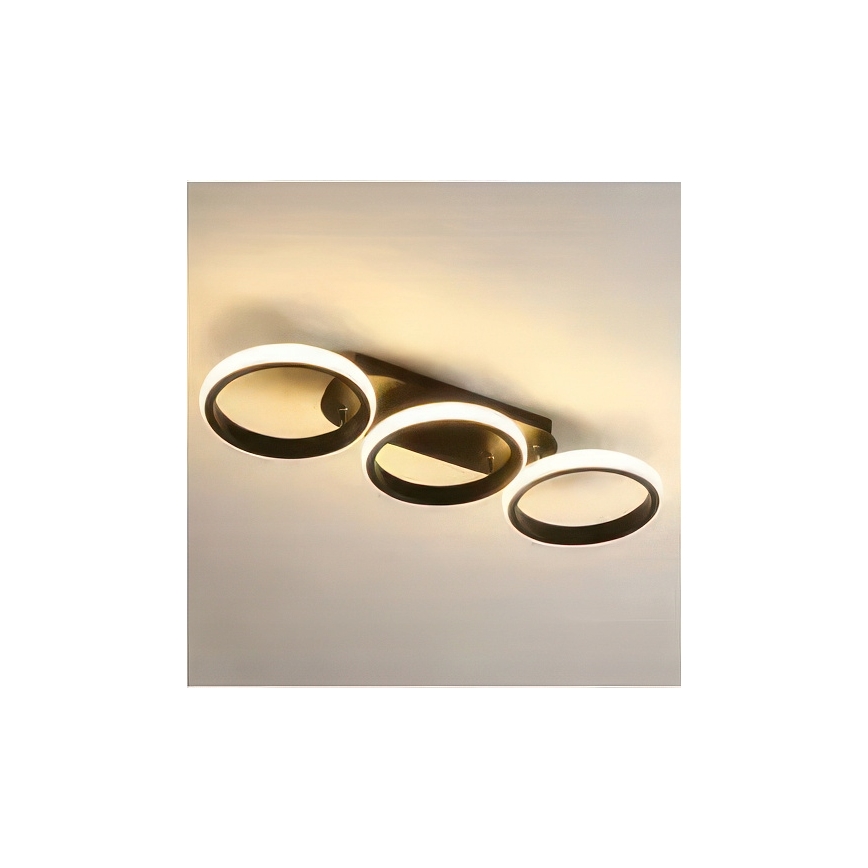 Ściemnialna oprawa sufitowa LED 30W/230V 3000-6500K czarna Wi-Fi Tuya + pilot zdalnego sterowania