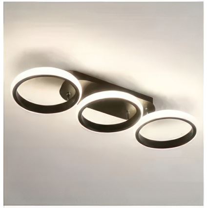 Ściemnialna oprawa sufitowa LED 30W/230V 3000-6500K czarna Wi-Fi Tuya + pilot zdalnego sterowania