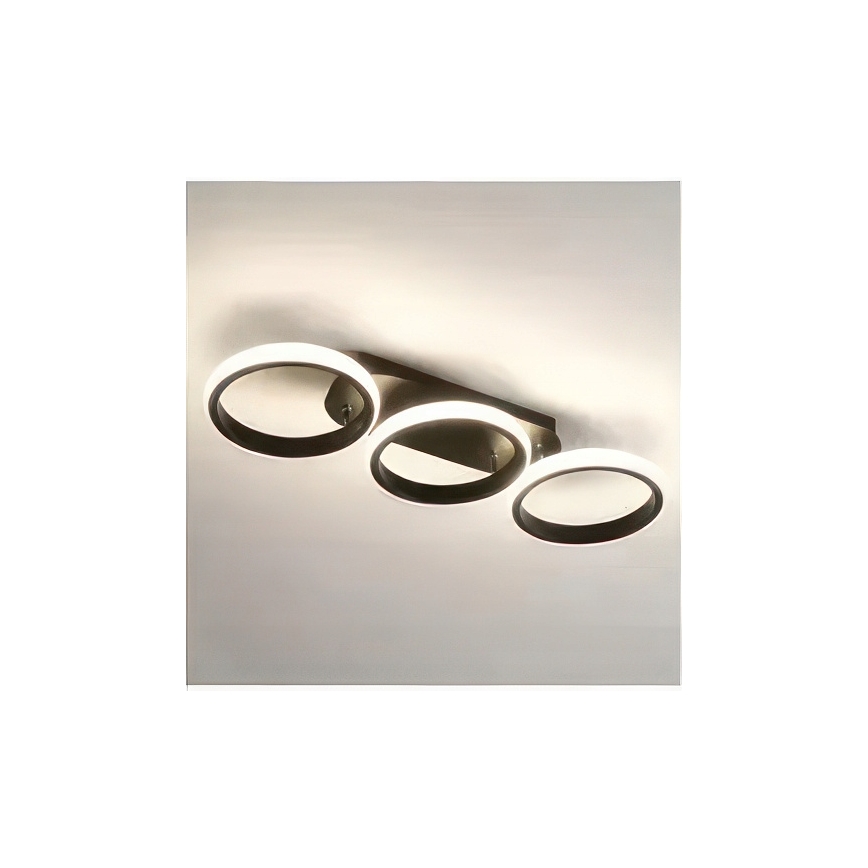 Ściemnialna oprawa sufitowa LED 30W/230V 3000-6500K czarna Wi-Fi Tuya + pilot zdalnego sterowania