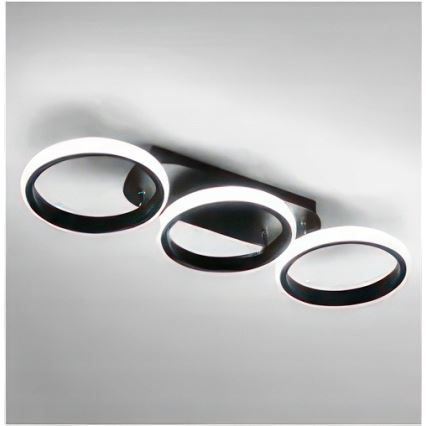 Ściemnialna oprawa sufitowa LED 30W/230V 3000-6500K czarna Wi-Fi Tuya + pilot zdalnego sterowania