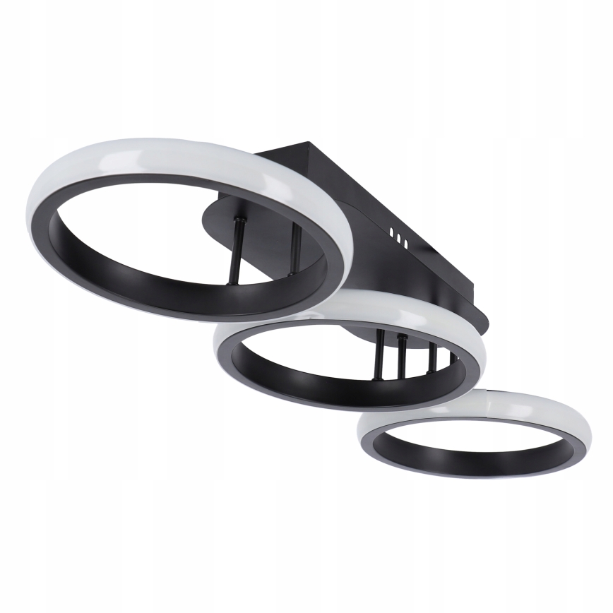 Ściemnialna oprawa sufitowa LED 30W/230V 3000-6500K czarna Wi-Fi Tuya + pilot zdalnego sterowania