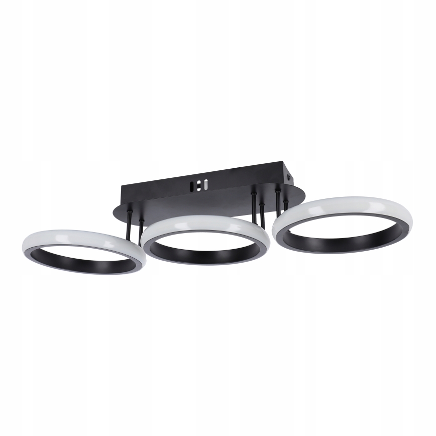 Ściemnialna oprawa sufitowa LED 30W/230V 3000-6500K czarna Wi-Fi Tuya + pilot zdalnego sterowania