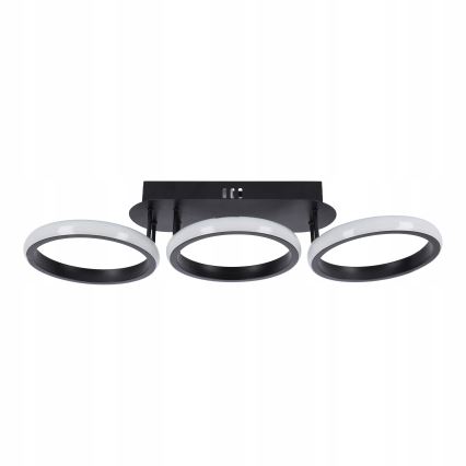 Ściemnialna oprawa sufitowa LED 30W/230V 3000-6500K czarna Wi-Fi Tuya + pilot zdalnego sterowania