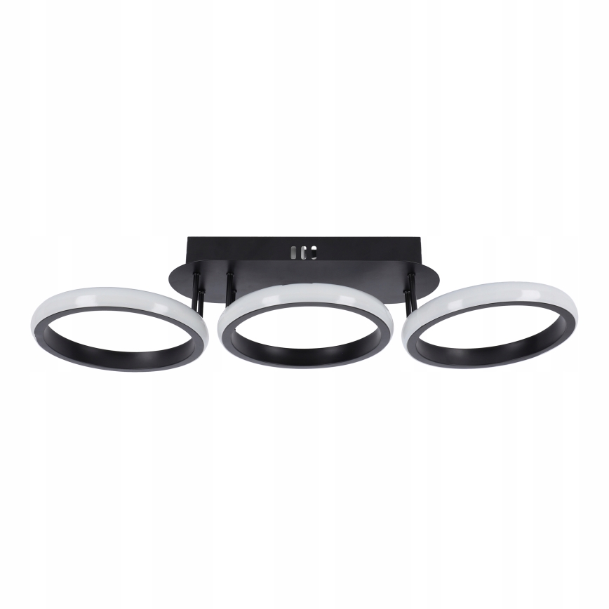 Ściemnialna oprawa sufitowa LED 30W/230V 3000-6500K czarna Wi-Fi Tuya + pilot zdalnego sterowania