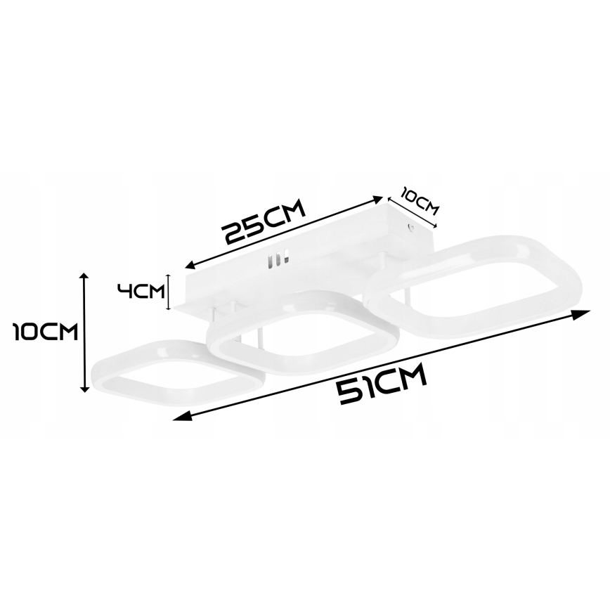 Ściemnialna lampa sufitowa LED/33W/230V 3000-6500K biała Wi-Fi Tuya + pilot zdalnego sterowania
