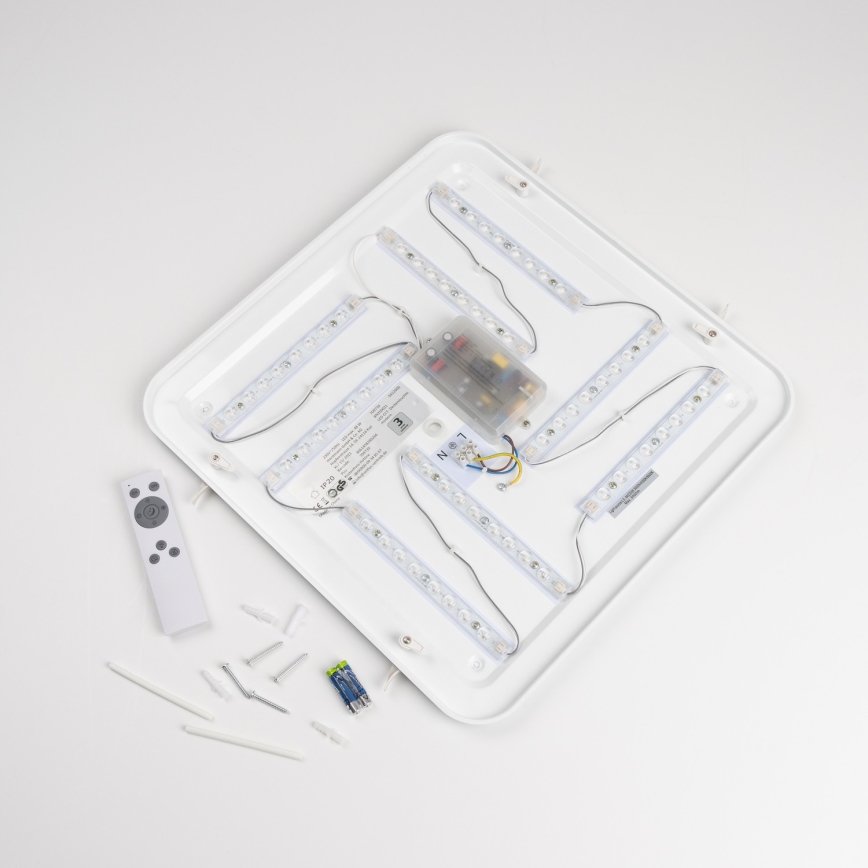 Ściemnialna oprawa sufitowa LED/42W/230V 3000-6500K 49x49 cm biała + pilot zdalnego sterowania