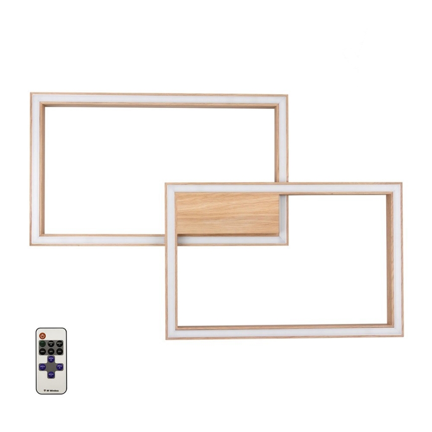 LED ściemnialna lampa sufitowa RAMME LED/48W/230V matowy dąb + zdalne sterowanie