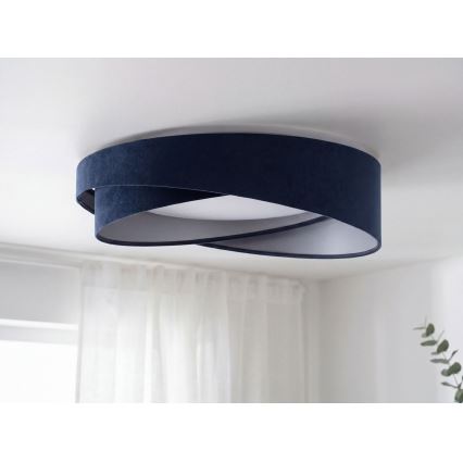 LED Ściemnialna lampa sufitowa SMART GALAXY MODERN LED/24W/230V 3000-6500K śr. 55 cm niebieska/srebrna + pilot zdalnego sterowania
