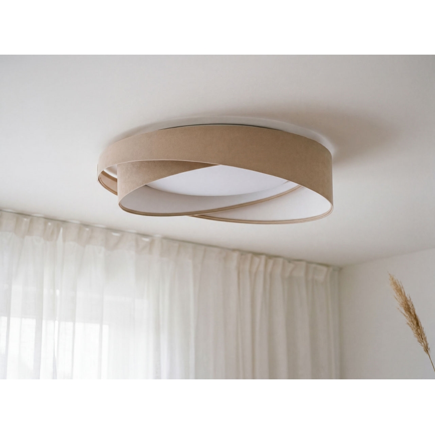 Ściemnialna lampa sufitowa LED SMART GALAXY MODERN LED/24W/230V 3000-6500K śr. 55 cm beżowy/biały + pilot zdalnego sterowania