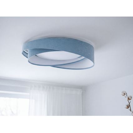 Ściemnialna lampa sufitowa SMART GALAXY MODERN LED/24W/230V 3000-6500K śr. 55 cm niebieska + zdalne sterowanie
