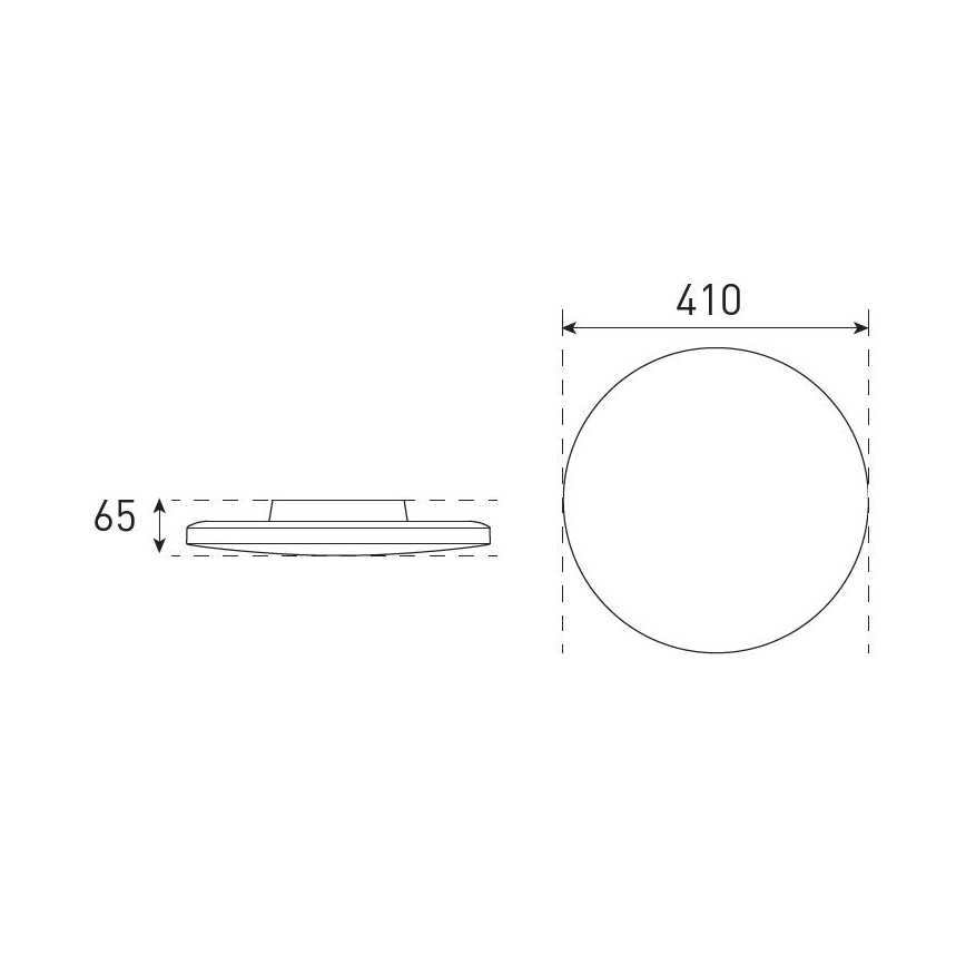 LED Regulowane sufitowe oświetlenie łazienkowe VARIO NOVA LED/22/32W/230V 3000/4000/5700K śr. 41 cm IP44 czarne