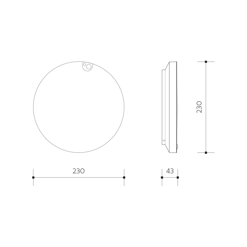 LED ściemnialna lampa sufitowa z czujnikiem ruchu i zmierzchu LED/6/12/18W/230V śr. 23 cm