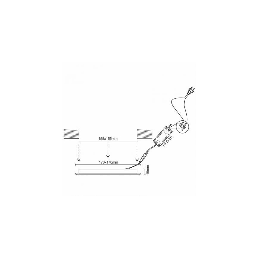 LED Ściemnialna lampa wpuszczana LED/12W/230V 3000-6500K Wi-Fi Tuya