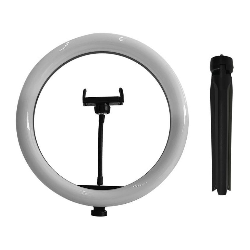 LED Ściemnialna lampa ze statywem i uchwytem do vlogowania LED/10W/5V 3200-5500K