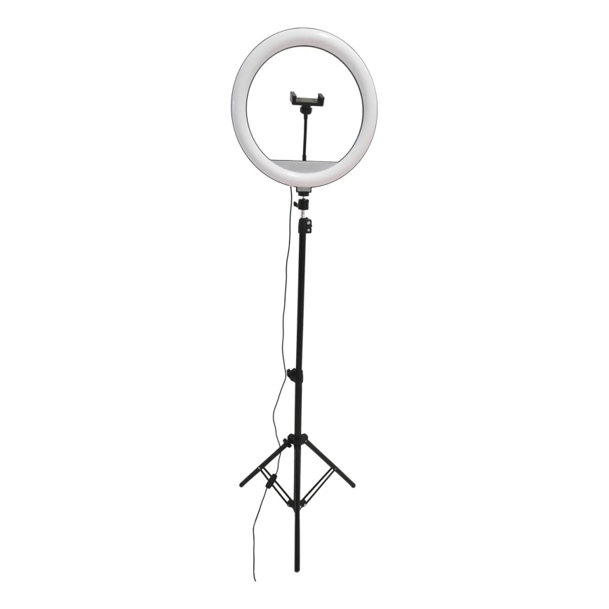 LED Ściemnialna lampa ze statywem i uchwytem do vlogowania LED/15W/5V 2700-6500K