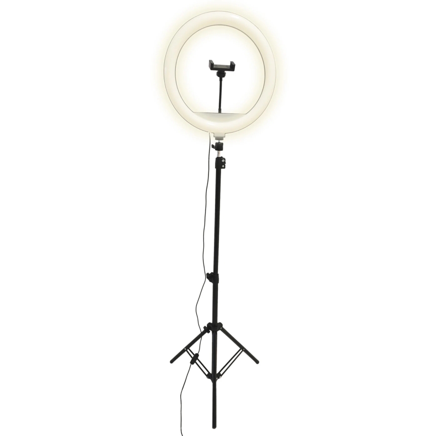LED Ściemnialna lampa ze statywem i uchwytem do vlogowania LED/15W/5V 2700-6500K