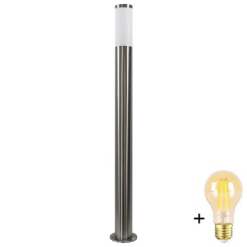 LED ściemnialna lampa zewnętrzna LIVIA 1xE27/6W/230V 2700-6500K Wi-Fi 100 cm IP44 srebrna