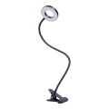 LED ściemnialna lampka biurkowa z klipsem LED/8W/230V 3000/4000/5000K czarna