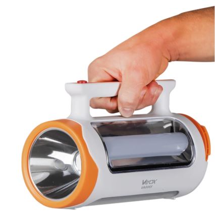 LED Ściemnialna latarka akumulatorowa 2w1 z funkcją power banku LED/5W/230V 3500 mAh