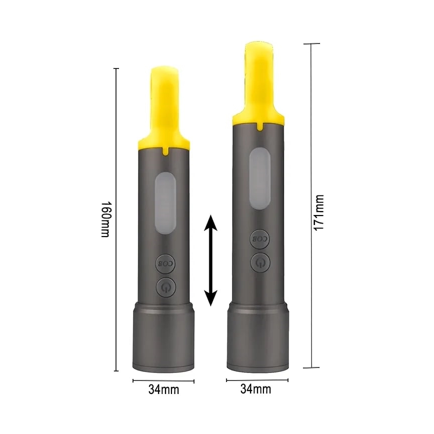 LED Ściemnialna latarka akumulatorowa LED/10W/5V IPX4 1200 mAh 650 lm