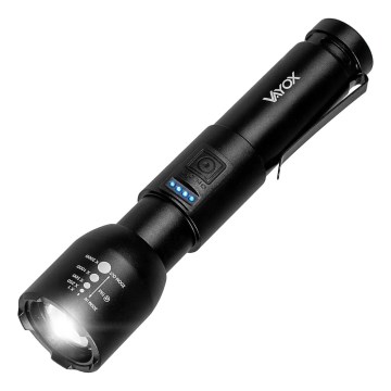 LED Ściemnialna latarka akumulatorowa LED/20W/5V IPX4 800 błyszcząca 2000 mAh