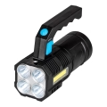 LED Ściemnialna latarka akumulatorowa LED/5V IPX4 250 błyszcząca 1200 mAh