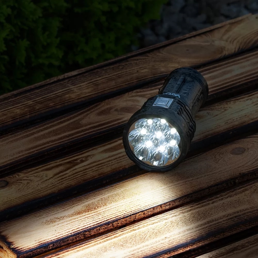 LED Ściemnialna latarka akumulatorowa LED/5V IPX4 600 błyszcząca 1200 mAh