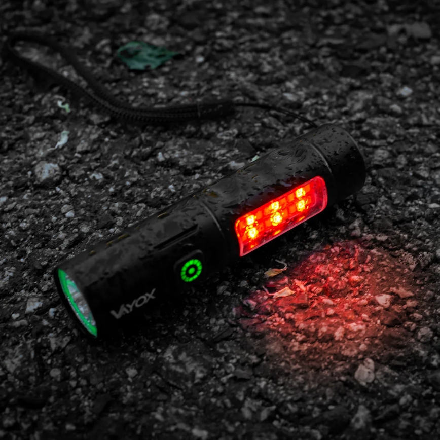 LED Ściemnialna latarka akumulatorowa z czerwonym światłem LED/5W/5V IPX4 250 błyszcząca 2000 mAh