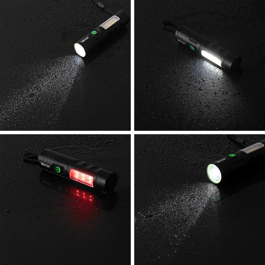LED Ściemnialna latarka akumulatorowa z czerwonym światłem LED/5W/5V IPX4 250 błyszcząca 2000 mAh