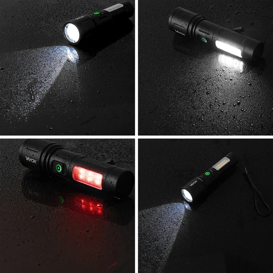 LED Ściemnialna latarka akumulatorowa z czerwone światło LED/5W/5V IPX4 260 błyszcząca 2000 mAh