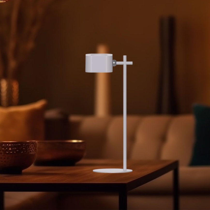 LED Ściemnialna magnetyczna akumulatorowa lampa stołowa 4w1 LED/3W/5V 3000-6000K 1800 mAh biała