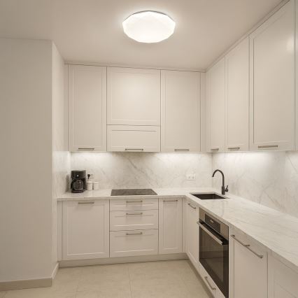 LED ściemnialna oprawa sufitowa HEX LED/72W/230V 3000–6000K śr. 50 cm biała + pilot zdalnego sterowania