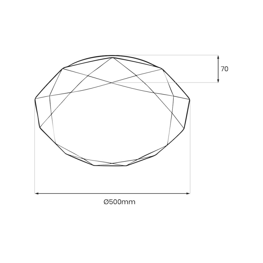 LED ściemnialna oprawa sufitowa HEX LED/72W/230V 3000–6000K śr. 50 cm biała + pilot zdalnego sterowania