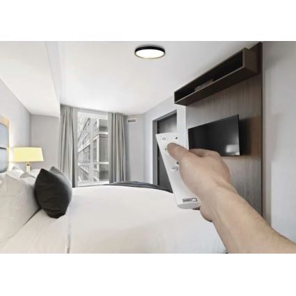 Ściemnialna oprawa sufitowa LED ILVI LED/30W/230V 2700-6500K śr. 40 cm czarna/beżowa + pilot zdalnego sterowania