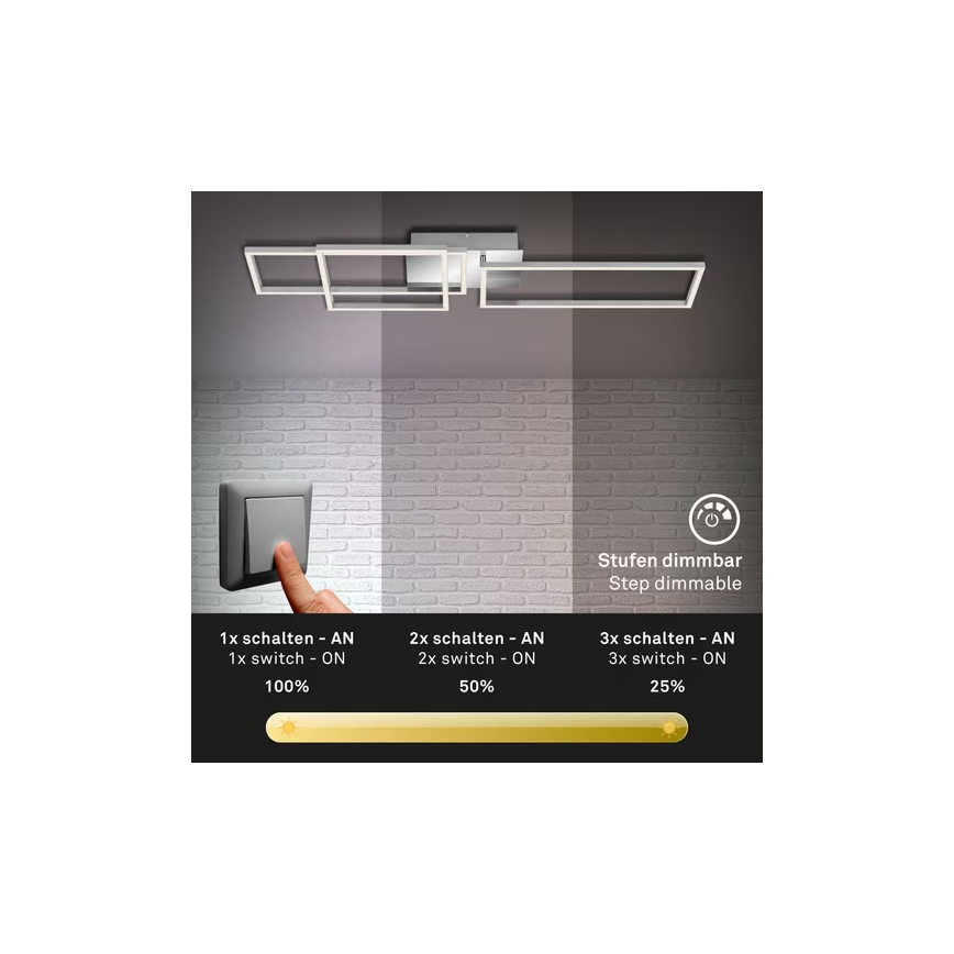 LED ściemnialna oprawa sufitowa LED/42W/230V 3000K chrom matowy